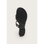 Rasteira Feminina Duas Tiras Spike Dourado Preto