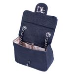 Bolsa Feminina Com Brilho De Festa Cluth Dhaffy Preto 