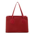 Bolsa Feminina Grande, Divisória, Alça de Mão e Tiracolo Vermelho Dhaffy