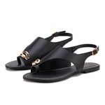 Sandália Rasteira Feminina Dhaffy Detalhe em Anel no Dedo