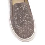 Slip On Feminino com Brilho Cinza