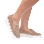 Slip On Feminino com Brilho Rosa