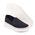 Slip On Feminino com Brilho Preto