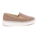 Slip On Feminino com Brilho Rosa