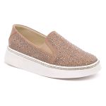 Slip On Feminino com Brilho Rosa