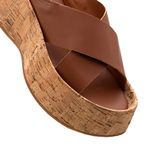 Sandália Flatform Feminina Caramelo Dhaffy