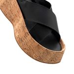 Sandália Flatform Feminina Preto Dhaffy
