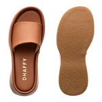Tamanco Flatform Feminino Caramelo