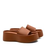 Tamanco Flatform Feminino Caramelo