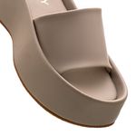 Tamanco Flatform Feminino Cinza Claro