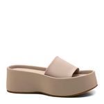 Tamanco Flatform Feminino Cinza Claro
