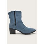 Bota Feminina Western Azul Cano Médio Dhaffy 