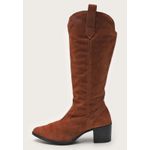 Bota Feminina Western Cano Longo Caramelo