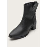 Bota Feminina Western Preta Cano Médio Dhaffy