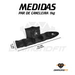 Kit Colchonete Dobrável D50 Academia Maleta + Par de Caneleira 5Kg Musculação Fitness Tornozeleira Preto