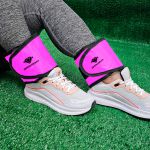 Kit Treino em Casa Colchonete + Caneleira Tornozeleira 4KG + Corda de Pular Perda de Peso Musculação Academia Rosa
