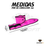 Kit 3 Pares de Caneleira de Peso Para Perna de 1kg ao 3kg Rosa Reforçada