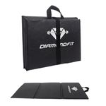 Kit Colchonete Dobrável D50 Academia Maleta + Par de Caneleira 5Kg Musculação Fitness Tornozeleira Preto