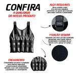  Colete De Carga Peso Funcional 15kg para Treino de Força Musculação Barra Flexão Cross