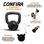 Kit Kettlebell 4Kg 6Kg 8Kg Emborrachado Treino Funcional Peso Musculação Academia Fitness Crossfit