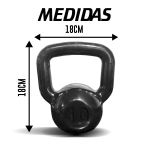 Kettlebell 10Kg De Ferro Emborrachado Treinamento Funcional Fitness Musculação Academia Treino Em Casa