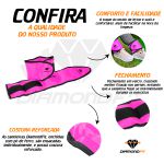 Kit Treino em Casa Colchonete + Caneleira Tornozeleira 4KG + Corda de Pular Perda de Peso Musculação Academia Rosa
