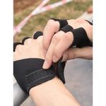 Par de Luva Academia Com Munhequeira Para Cross Musculação Grip Cross Hook Feminina Masculina