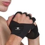 Par de Luva Academia Com Munhequeira Para Cross Musculação Grip Cross Hook Feminina Masculina