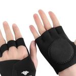 Par de Luva Academia Com Munhequeira Para Cross Musculação Grip Cross Hook Feminina Masculina