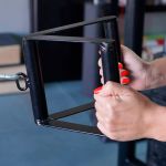 Puxador Triangulo para Cross Over Musculação Academia Remada Cavalinho Barra Fitness Funcional Cross Over