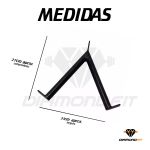Puxador V Barra Pulley Tríceps para Cross Over Musculação Academia Fitness Atividade Funcional