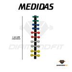 Suporte Expositor Fixo Em Parede Para 5 Pares De Halteres de Peso Academia Musculação Exercicio Preto