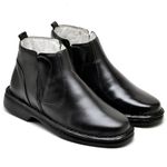 Bota Botina Social Masculino de Conforto Anatômico Ortopédico e Super Flexível Preto