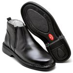 Bota Botina Social Masculino de Conforto Anatômico Ortopédico e Super Flexível Preto