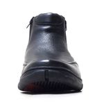 Bota Botina Coturno Masculino Ortopédico de Conforto Anatômico Linha Medica Ziper Preto