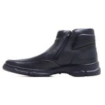 Bota Botina Coturno Masculino Ortopédico de Conforto Anatômico Linha Medica Ziper Preto