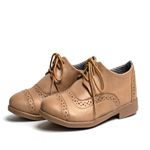 Sapato Feminino Oxford Casual Salto Baixo Taupe