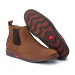 Bota Botina Chelsea de Conforto Anatômico Ortopédico Com Palmilha Gel Castor