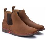 Bota Botina Chelsea de Conforto Anatômico Ortopédico Com Palmilha Gel Castor