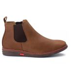 Bota Botina Chelsea de Conforto Anatômico Ortopédico Com Palmilha Gel Castor