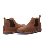 Bota Botina Chelsea de Conforto Anatômico Ortopédico Com Palmilha Gel Castor