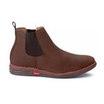 Bota Botina Chelsea de Conforto Anatômico Ortopédico Com Palmilha Gel Pinhao