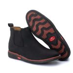 Bota Botina Chelsea de Conforto Anatômico Ortopédico Com Palmilha Gel Preto