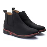 Bota Botina Chelsea de Conforto Anatômico Ortopédico Com Palmilha Gel Preto