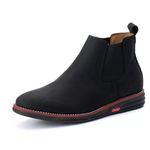 Bota Botina Chelsea de Conforto Anatômico Ortopédico Com Palmilha Gel Preto