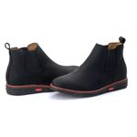 Bota Botina Chelsea de Conforto Anatômico Ortopédico Com Palmilha Gel Preto