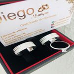 Alianças de Prata Namoro e Compromisso 