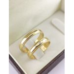 Alianças de Ouro18k Noivado e Casamento Banhado a Ouro 18k 