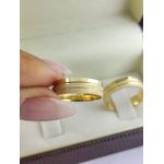 Alianças de Ouro18k Noivado e Casamento Banhado a Ouro 18k 