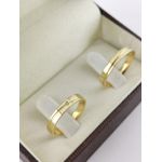 Alianças de Ouro18k Noivado e Casamento Banhado a Ouro 18k 